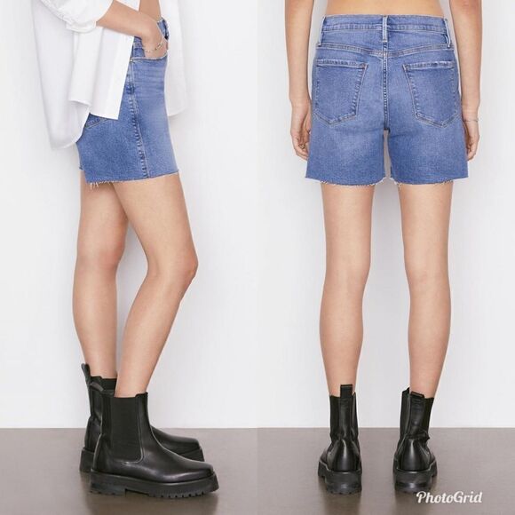 Revolve Frame Denim Womens Le Tour Raw Edge Bixby Short - Picture 2 of 9